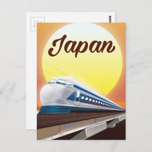 Japan Bullet Train-reisposter Briefkaart (Voorkant / Achterkant)