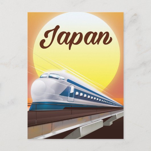 Japan Bullet Train-reisposter Briefkaart (Voorkant)