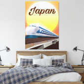 Japan Bullet Train-reisposter Canvas Afdruk (Insitu (Slaapkamer))