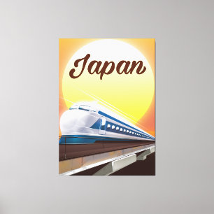 Japan Bullet Train-reisposter Canvas Afdruk