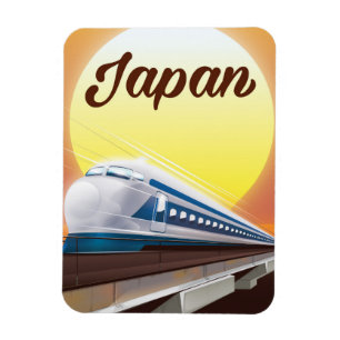 Japan Bullet Train-reisposter Magneet