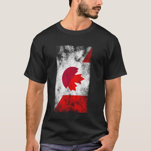 Japan Canada Vlaggen - Japans Canadees T-shirt (Voorkant)