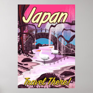Japan cartoon tuinen vakantieposter poster