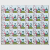 Japan Cherry Blossom Geisha Kimono Cadeaupapier (Vlak)