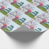 Japan Cherry Blossom Geisha Kimono Cadeaupapier (Hoek)