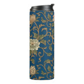 Japan Chrysanthemum Print Thermosbeker (Gedraaid links)