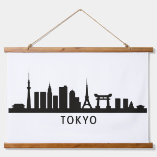 Japan Cityscape Travel | Tokyo Skyline Silhouette Hangend Wandkleed