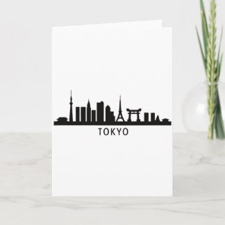 Japan Cityscape Travel | Tokyo Skyline Silhouette Kaart