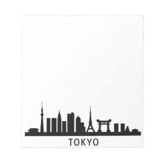 Japan Cityscape Travel | Tokyo Skyline Silhouette Notitieblok