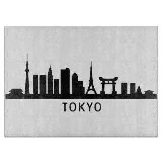 Japan Cityscape Travel | Tokyo Skyline Silhouette Snijplank