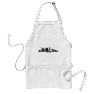 Japan Cityscape Travel | Tokyo Skyline Silhouette Standaard Schort