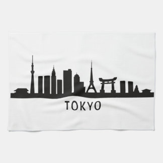 Japan Cityscape Travel | Tokyo Skyline Silhouette Theedoek
