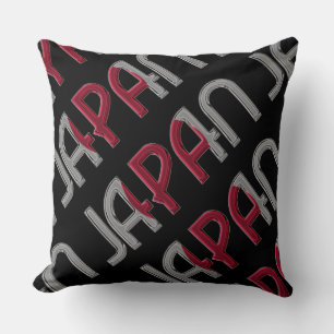 Japan Country Flag Colors Typography Souvenir Kussen