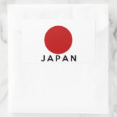 japan country flag naam rechthoekige sticker (Tas)