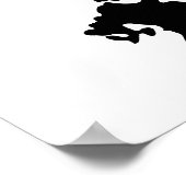 Japan Country Map Outline Black Silhouette Japan Poster (Hoek)