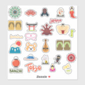 Japan Cultuur Iconen Sticker Blad (Vel)