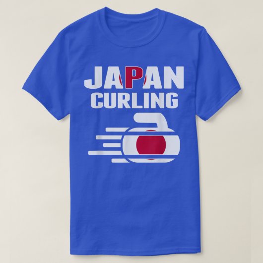Japan Curling Rock Sport ventileert Japanse winter T-shirt (Design voorkant)