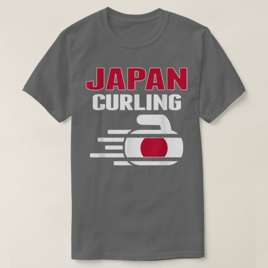 Japan Curling Rock Sport ventileert Japanse winter T-shirt (Design voorkant)