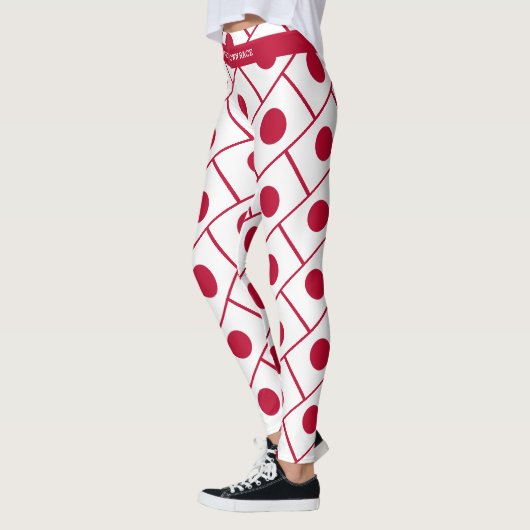 JAPAN Custom Text VOER JE EIGEN RACE Vlag UIT Leggings (Links)