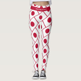 JAPAN Custom Text VOER JE EIGEN RACE Vlag UIT Leggings
