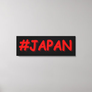 "#JAPAN" Cute Design. Bestel nu Canvas Afdruk