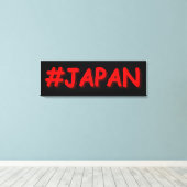 "#JAPAN" Cute Design. Bestel nu Canvas Afdruk (Insitu (Houten vloer))