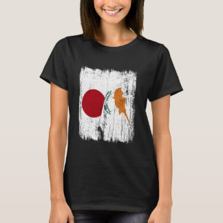 Japan Cyprus Half Flag Japanese Cypriot Heritage T-shirt