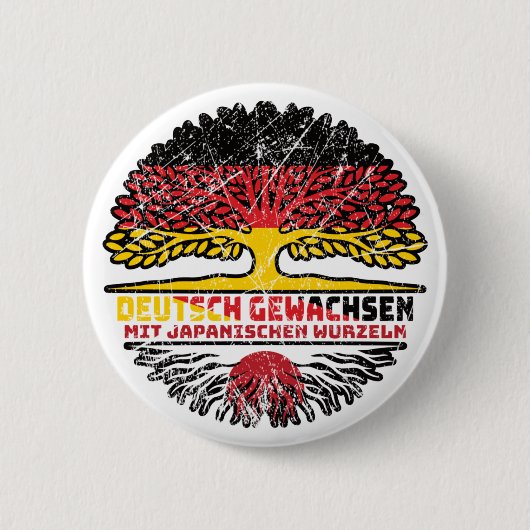 Japan Deutsch Deutschland Baum Wurzel Ronde Button 5,7 Cm (Voorkant)