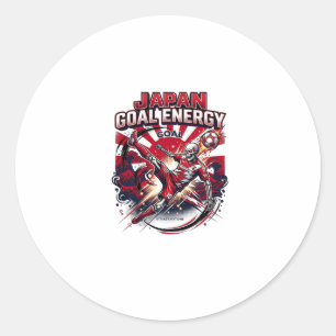 Japan Doel Energie Skelet Striker Naties Creatief Ronde Sticker