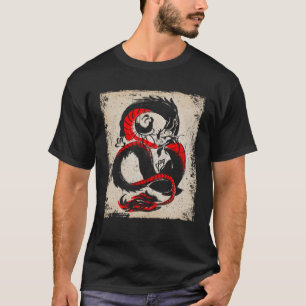 Japan draak kunstwerk Japans Retro 1 T-shirt