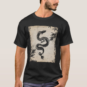 Japan draak kunstwerk Japans Retro 5 T-shirt