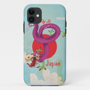 Japan Draak Vintage Reisposter iPhone 11 Hoesje