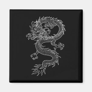 Japan Dragon Tattoo Tekening Traditionele Japanse Magneet