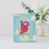 Japan Dragon Vintage Travel Poster Briefkaart (Staand voorkant)