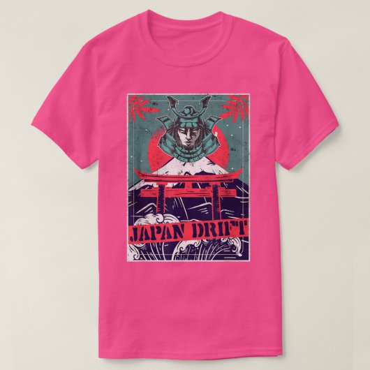 Japan Drift, Japanse Retro Art, garage voor autosp T-shirt (Design voorkant)