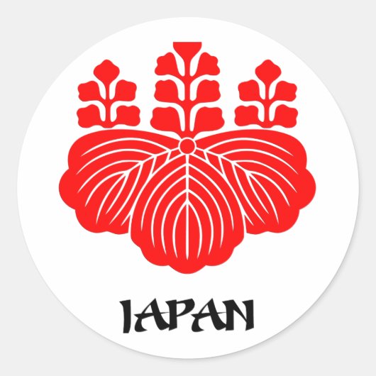 JAPAN - embleem/vlag/wapen/symbool Ronde Sticker (Voorkant)