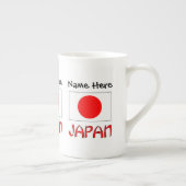 Japan en de Japanse vlag met Jouw naam Porselein Kop (Rechts)