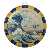  Japan en Great Wave van Kanagawa Art 日 本 Dartbord (Voorkant)