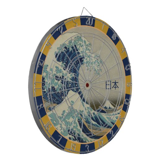 Japan en Great Wave van Kanagawa Art 日 本 Dartbord (Voorkant Links)