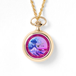  Japan en Great Wave van Kanagawa /art watch Horloge