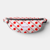 Japan en Japanse vlag betegelde rode personalisati Heuptasje (Liggend)