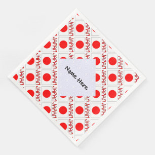 Japan en Japanse vlag getegeld met uw naam Servet