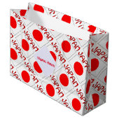 Japan en Japanse vlag met Jouw naam Groot Cadeauzakje (Voorkant Gekanteld)