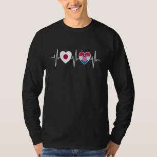 Japan en Kroatië Kroatische vlag Vlaggen T-shirt