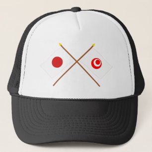 Japan en Okinawa Crossed Flags Trucker Pet