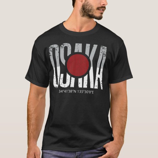 Japan Esthetische stedelijke stijl Osaka Stadsplat T-shirt (Voorkant)