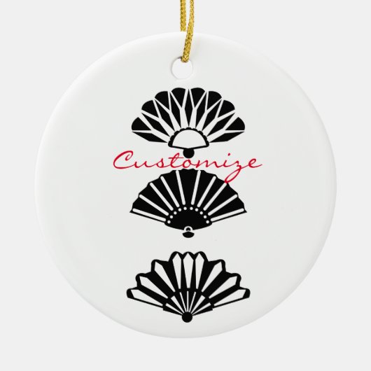 Japan Fans Thunder_Cove Keramisch Ornament (Voorkant)