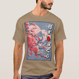 Japan Festival Cherry Sakura Flower Anime T-shirt