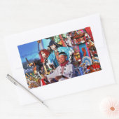 Japan Festival Tradition Rechthoekige Sticker (Envelop)