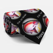 JAPAN FISH ART STROPDAS (Opgerold)